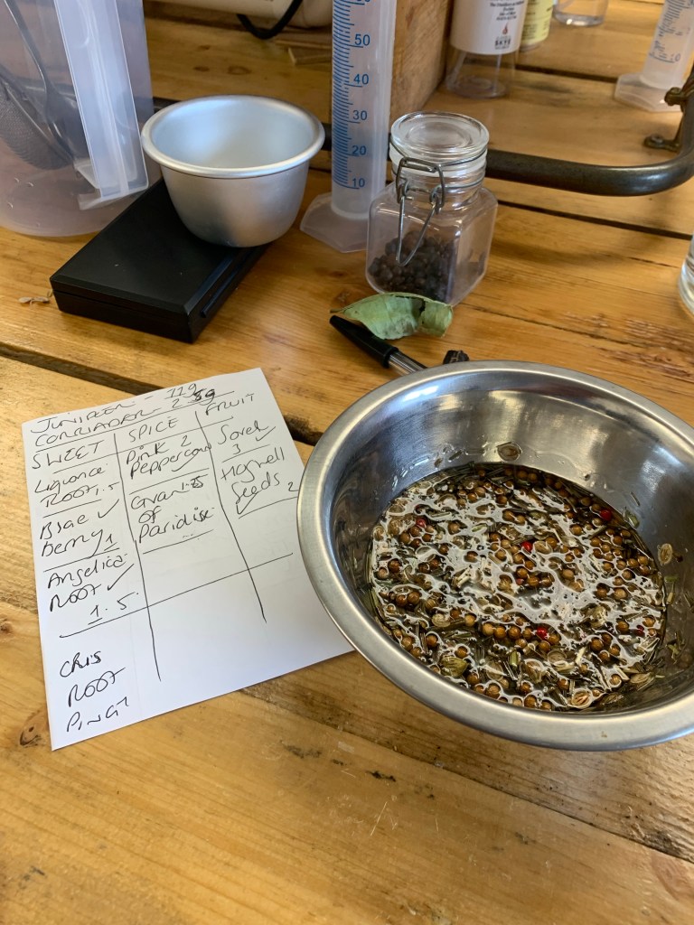 Our receipe and botanicals seeping ready to taste